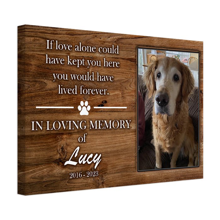 Wood style Pet memorial gift with picture and customizable name and da –  FlowerPup